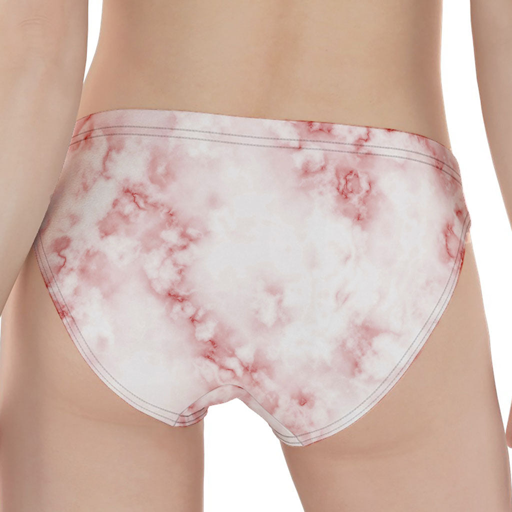 Rose Pink Marble Print Women's Panties