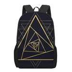 Rose Pyramid Print 17 Inch Backpack