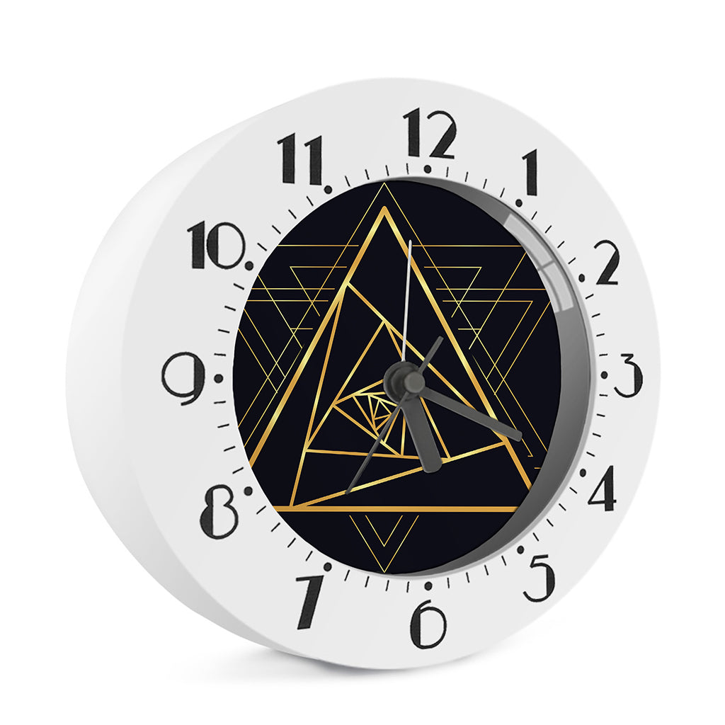 Rose Pyramid Print Alarm Clock