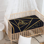 Rose Pyramid Print Baby Crib Sheet