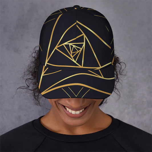 Rose Pyramid Print Baseball Cap