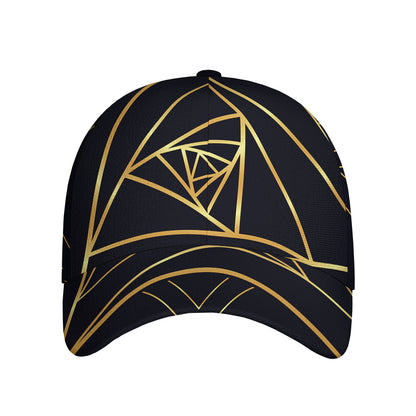 Rose Pyramid Print Baseball Cap