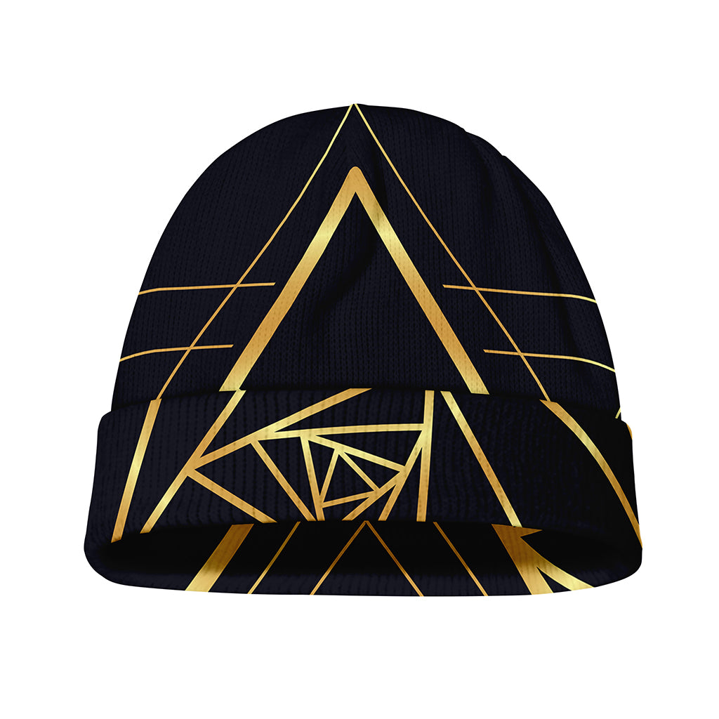 Rose Pyramid Print Beanie