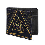 Rose Pyramid Print Bifold Wallet