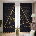 Rose Pyramid Print Dimout Pencil Pleat Curtains