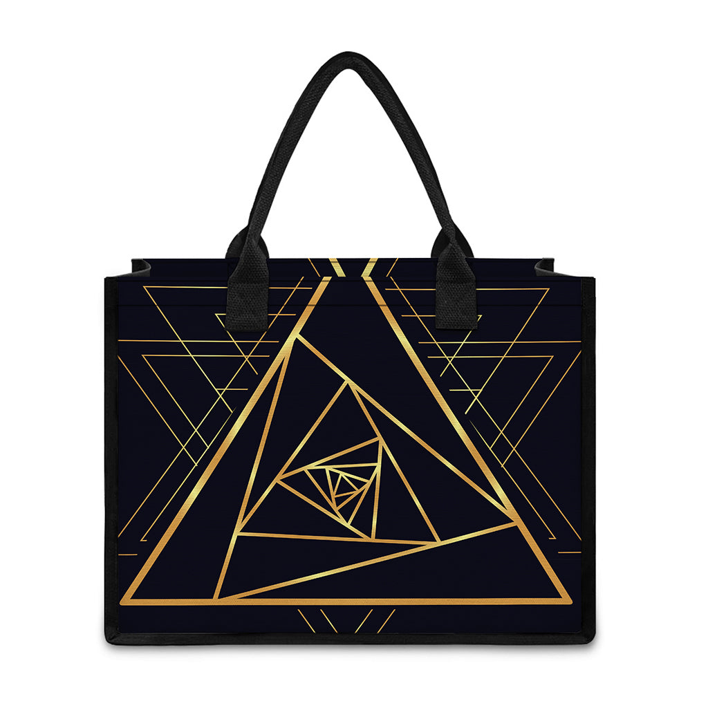 Rose Pyramid Print Canvas Tote Bag
