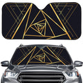 Rose Pyramid Print Car Windshield Sun Shade