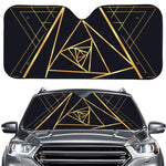 Rose Pyramid Print Car Windshield Sun Shade