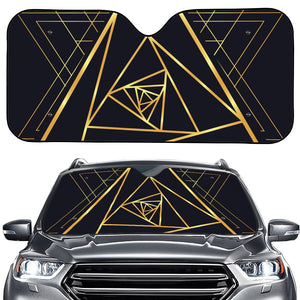 Rose Pyramid Print Car Windshield Sun Shade