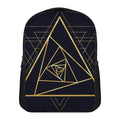 Rose Pyramid Print Casual Backpack