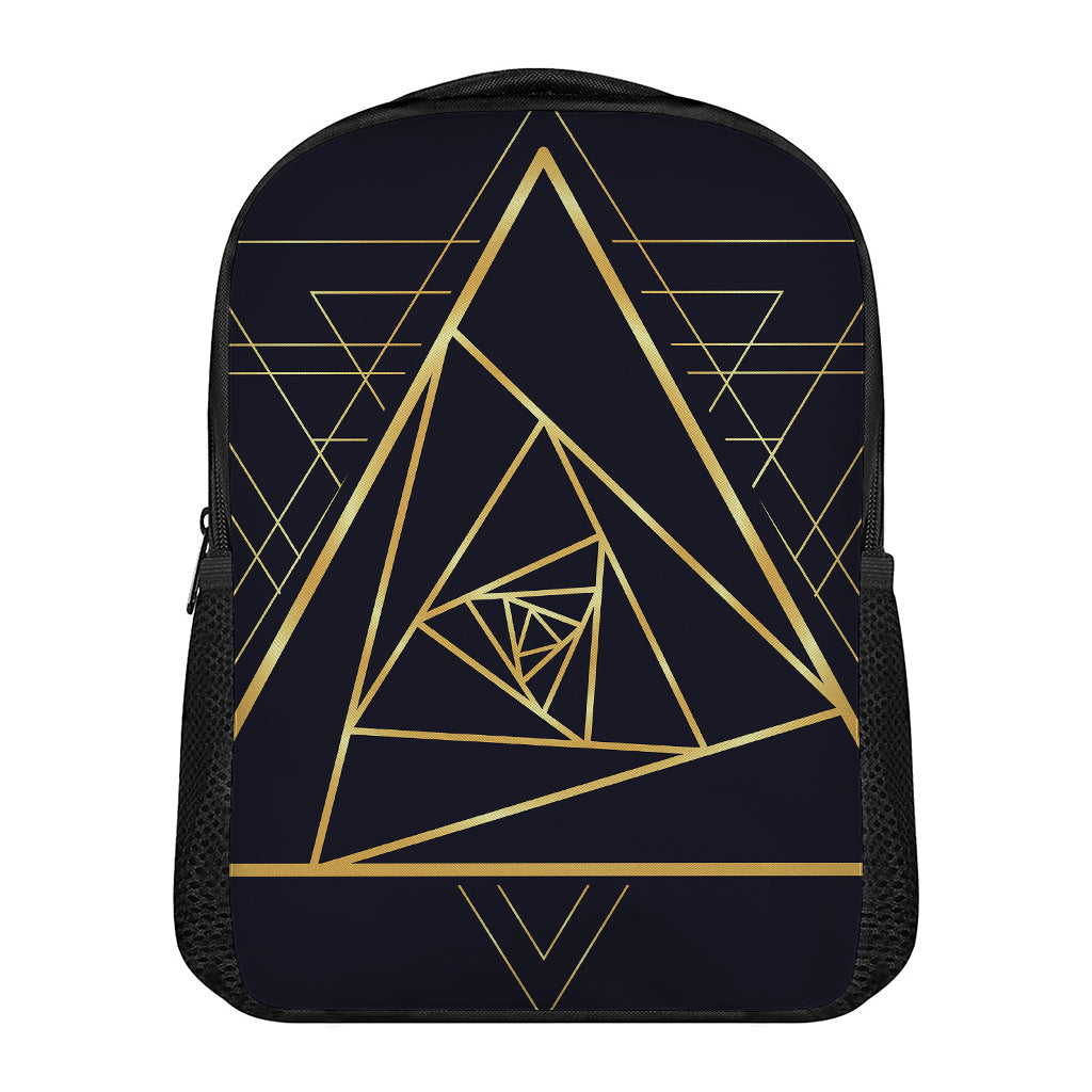 Rose Pyramid Print Casual Backpack