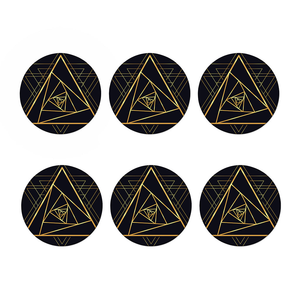 Rose Pyramid Print Coaster Set