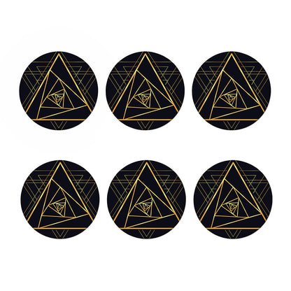 Rose Pyramid Print Coaster Set