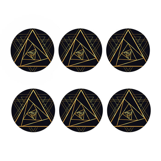 Rose Pyramid Print Coaster Set