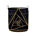 Rose Pyramid Print Collapsible Laundry Basket
