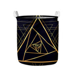 Rose Pyramid Print Collapsible Laundry Basket