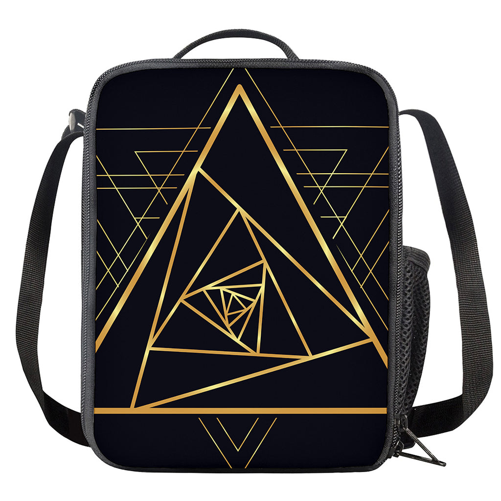 Rose Pyramid Print Crossbody Lunch Bag