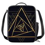 Rose Pyramid Print Crossbody Lunch Bag