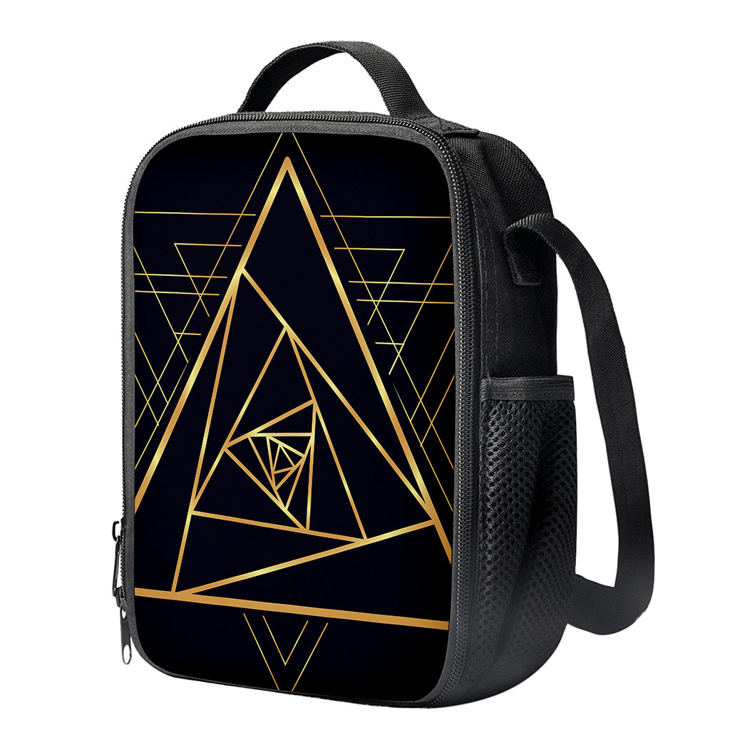Rose Pyramid Print Crossbody Lunch Bag