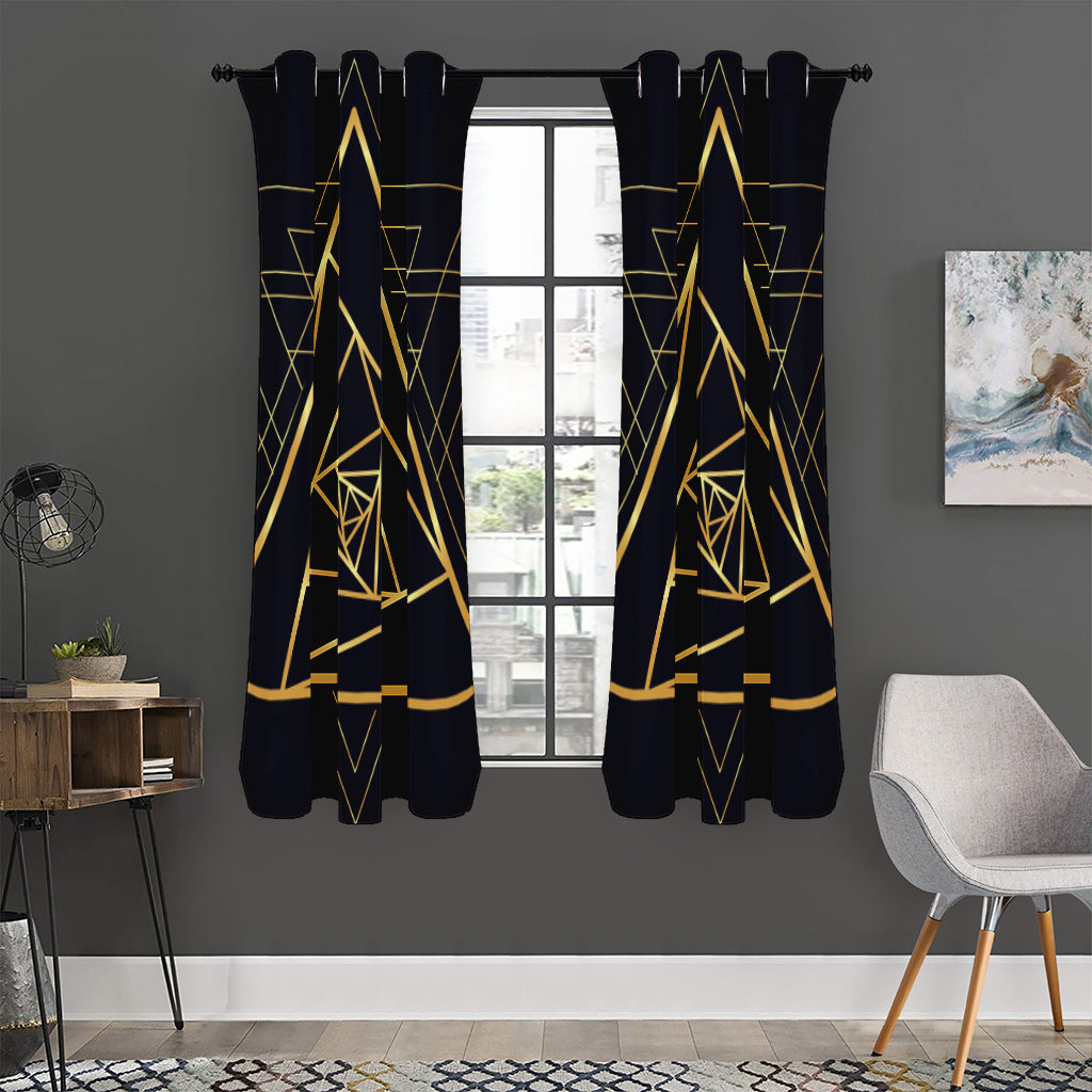 Rose Pyramid Print Curtain