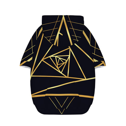 Rose Pyramid Print Dog Zip Up Hoodie
