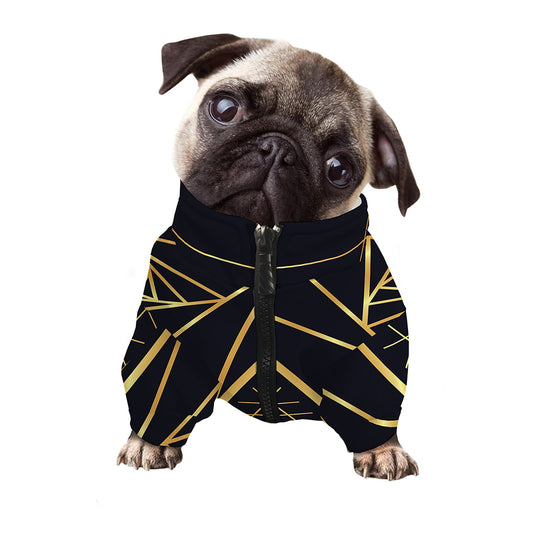 Rose Pyramid Print Dog Zip Up Jacket