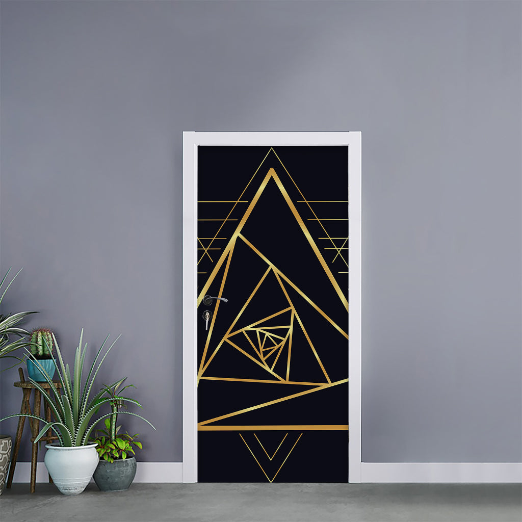 Rose Pyramid Print Door Sticker