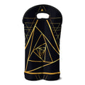 Rose Pyramid Print Double Neoprene Wine Tote