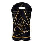 Rose Pyramid Print Double Neoprene Wine Tote