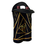 Rose Pyramid Print Double Neoprene Wine Tote