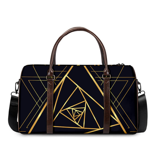 Rose Pyramid Print Duffle Bag