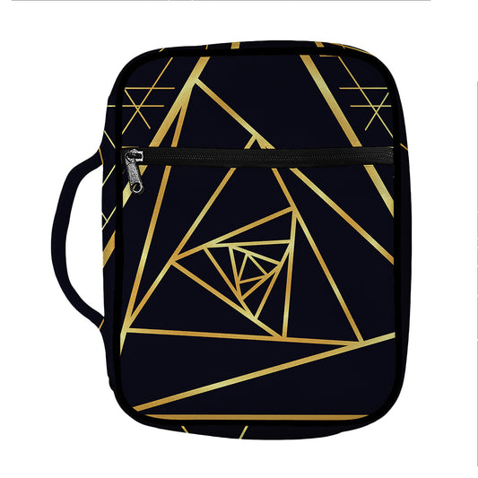 Rose Pyramid Print Front Pocket Bible Bag