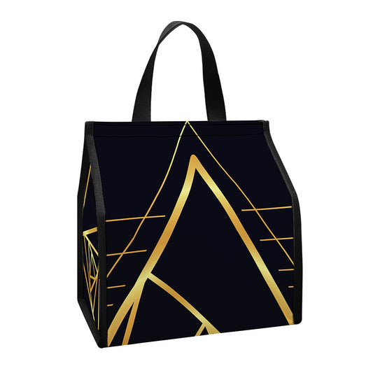 Rose Pyramid Print Insulated Lunch Tote