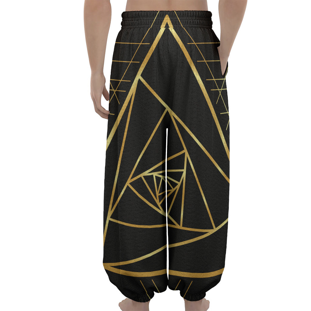 Rose Pyramid Print Lantern Pants