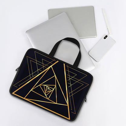 Rose Pyramid Print Laptop Sleeve With Handle