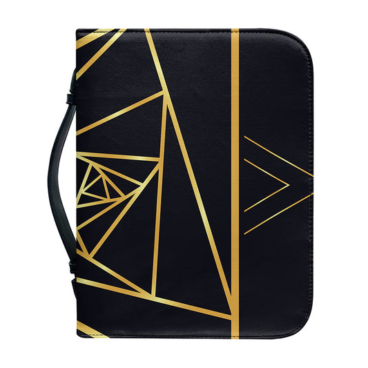 Rose Pyramid Print Leather Bible Cover