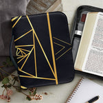 Rose Pyramid Print Leather Bible Cover