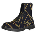 Rose Pyramid Print Lace-Up Boots