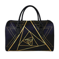 Rose Pyramid Print Leather Duffel Bag