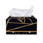 Rose Pyramid Print Leather Tissue Box Cover