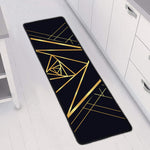 Rose Pyramid Print Long Kitchen Mat