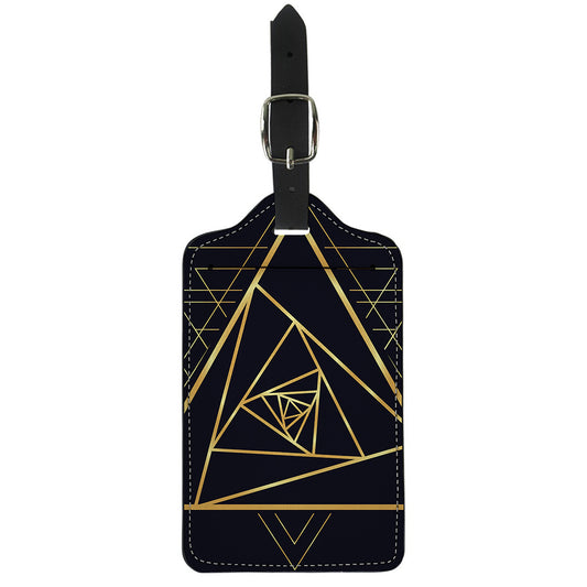 Rose Pyramid Print Luggage Tag