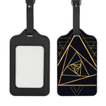 Rose Pyramid Print Luggage Tag