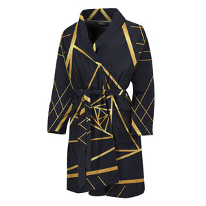 Rose Pyramid Print Men's Bathrobe