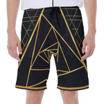 Rose Pyramid Print Men's Beach Shorts