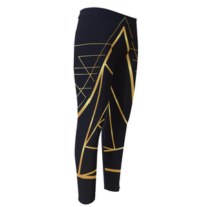 Rose Pyramid Print Men's Compression Pants