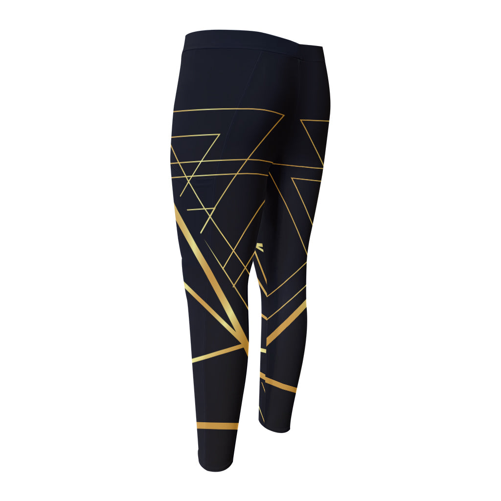 Rose Pyramid Print Men's Compression Pants