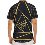 Rose Pyramid Print Men's Deep V-Neck Shirt