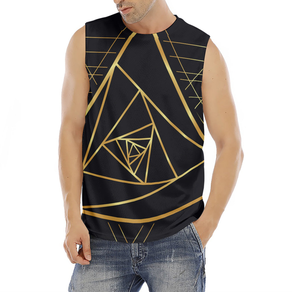 Rose Pyramid Print Men's Fitness Tank Top