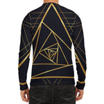 Rose Pyramid Print Men's Long Sleeve Rash Guard